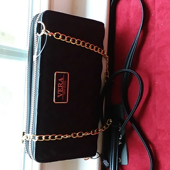 🎆Sale NEW with Tags and Condition Vera New York Black/Gold Crossbody - Picture 2 of 11